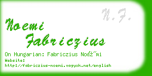 noemi fabriczius business card